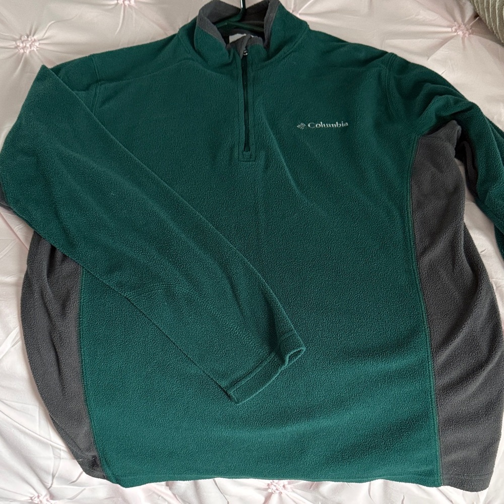 Columbia Teal and Charcoal Fleece Pullover